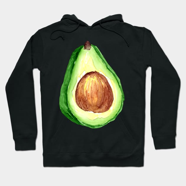 Avocado Watercolour Hoodie by mailtires